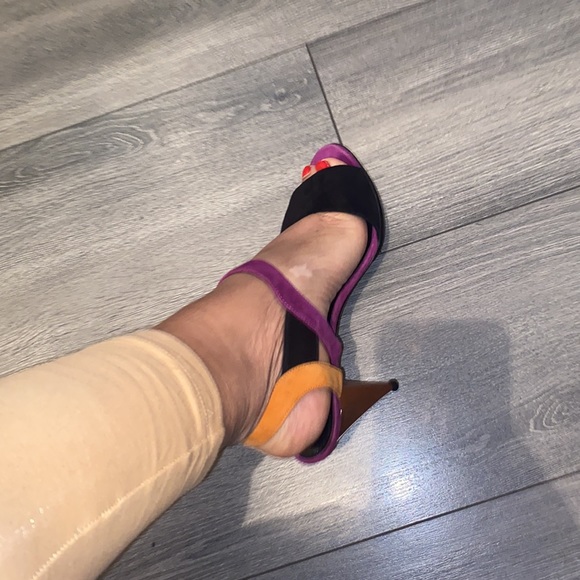 GUCCI Multicolored Orange Metallic Heel - Picture 8 of 8